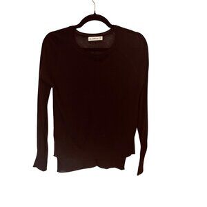 Zara S Knit Jet Black Long Sleeve Sweater Viscose & Acrylic
